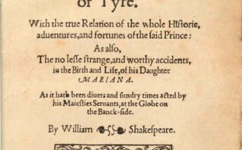 Shakespeare: Perikles, Tyrus hercege olvasónapló